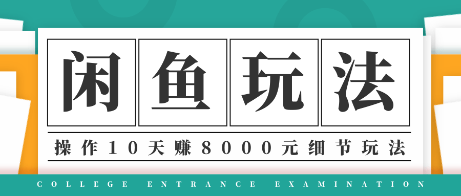 龟课·闲鱼项目玩法实战班第12期，操作10天左右利润有8000元细节玩法-源创资源网