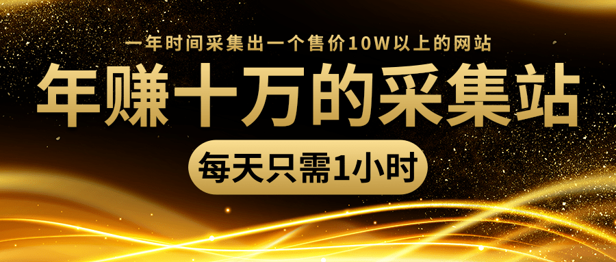 年赚十万的采集站，每天却只需要1小时，一年时间采集出一个售价10W以上的网站-源创资源网