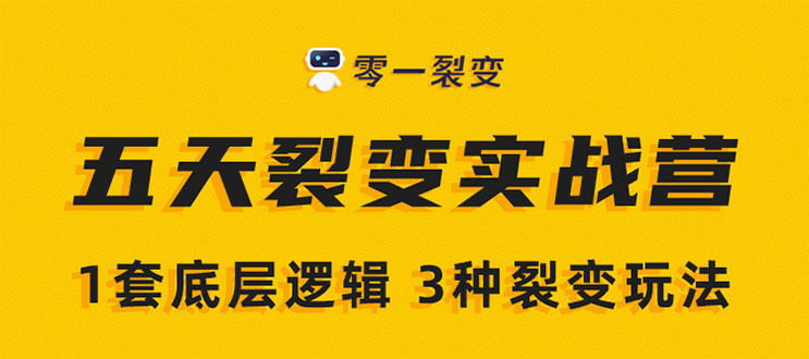 《5天裂变实战训练营》1套底层逻辑+3种裂变玩法，2020下半年微信裂变玩法-源创资源网