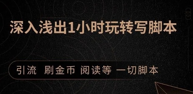 引流脚本实战课：1小时深入浅出视频实操讲解，教你0基础学会写引流脚本-源创资源网