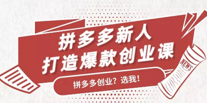 拼多多新人打造爆款创业课：快速引流持续出单，适用于所有新人-源创资源网