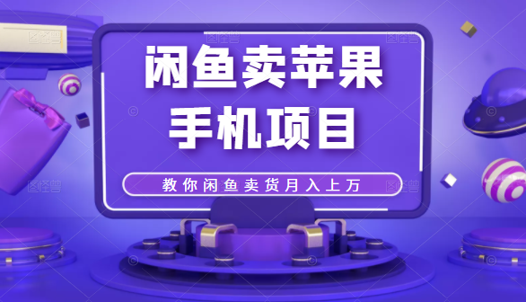 闲鱼卖苹果手机项目，教你闲鱼卖货月入上万-源创资源网