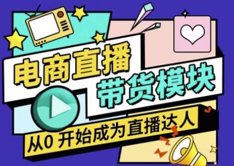 大鹏·电商直播带货课，系统学习直播带货各环节技巧和套路-源创资源网