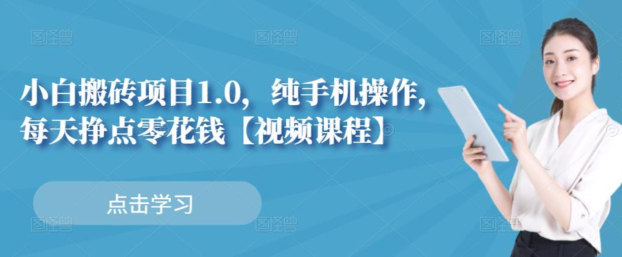 小白搬砖项目1.0，纯手机操作，每天兼职挣点零花钱-源创资源网