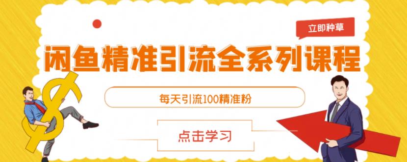 闲鱼精准引流全系列课程，每天引流100精准粉【视频课程】-源创资源网