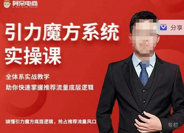 阿呆-引力魔方系统实操课，全体系实战教学，助你快速掌握推荐流量底层逻辑-源创资源网