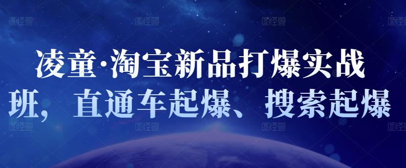 凌童·淘宝新品打爆实战班，直通车起爆、搜索起爆-源创资源网