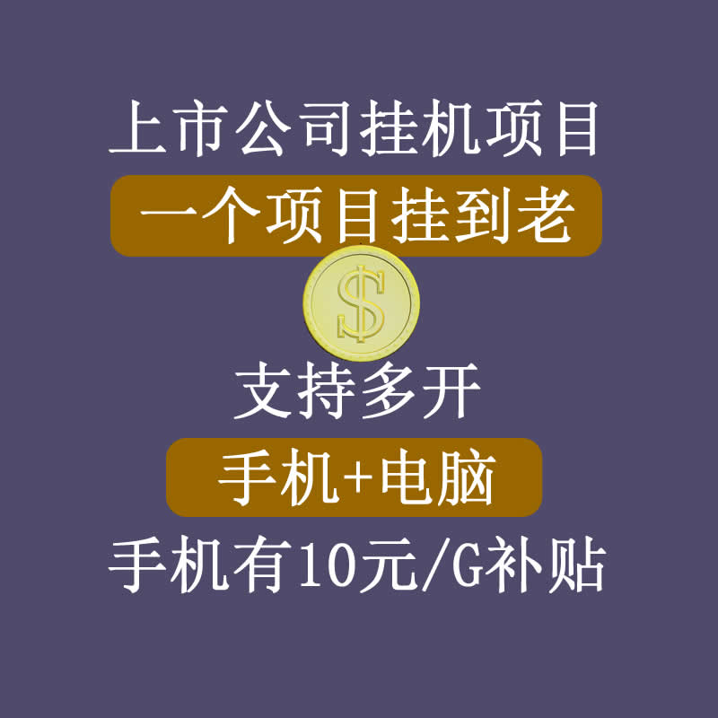 正规挂机项目，支持手机电脑一起挂，支持虚拟机多开，可以挂到老-源创资源网