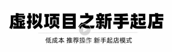 虚拟项目快速起店模式，0成本打造月入几万虚拟店铺！-源创资源网