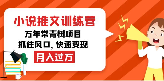 小说推文训练营，万年常青树项目，抓住风口，快速变现月入过万-源创资源网
