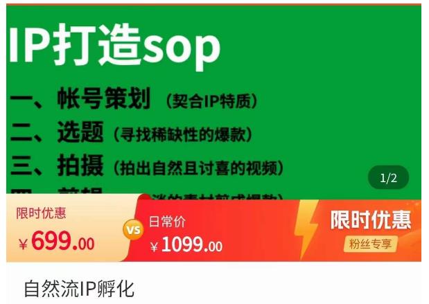 瑶瑶·自然流IP孵化，系统掌握IP孵化全流程，也能学到选题，剪辑，账号运营经验-源创资源网
