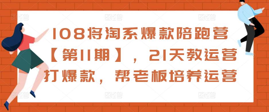 108将淘系爆款陪跑营【第11期】，21天教运营打爆款，帮老板培养运营-源创资源网
