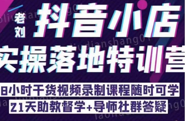 抖音小店实操落地特训营：抖音小店无货源精细化运营，抖店商品卡流量（22节）-源创资源网