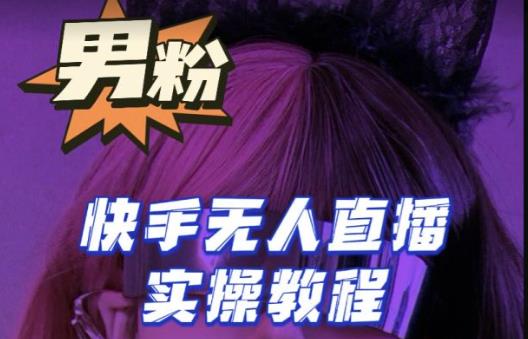 【男粉落地项目】零基础玩转男粉快手无人直播月入3w+，2023快手无人直播实操教程-源创资源网