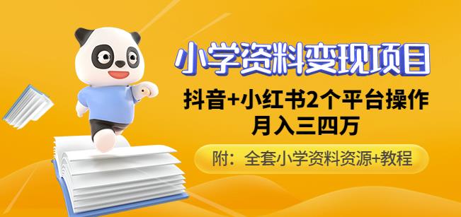 唐老师小学资料变现项目，抖音+小红书2个平台操作，月入数万元（全套资料+教程）-源创资源网
