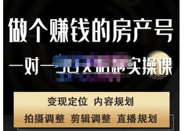 刘广标·同城房产号线上陪跑课，拍摄、剪辑、写文案、直播，做一个具有潜力价值的房产号-源创资源网
