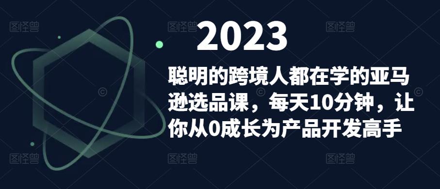 聪明的跨境人都在学的亚马逊选品课，每天10分钟，让你从0成长为产品开发高手-源创资源网