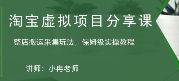 淘宝虚拟整店搬运采集玩法分享课：整店搬运采集玩法，保姆级实操教程-源创资源网