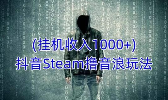 抖音Steam撸音浪玩法，挂机一天收入1000+不露脸 不说话 不封号 社恐人群福音-源创资源网