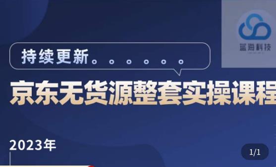 蓝七·2023京东店群整套实操视频教程，京东无货源整套操作流程大总结，减少信息差，有效做店发展-源创资源网