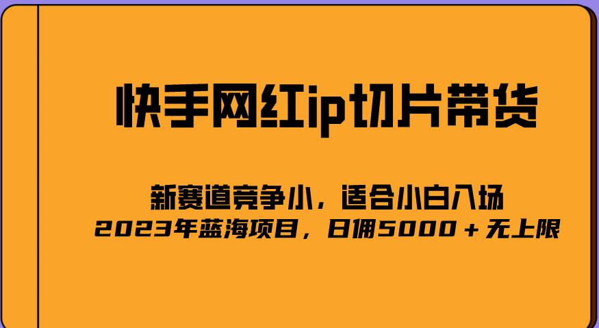 2023爆火的快手网红IP切片，号称日佣5000＋的蓝海项目，二驴的独家授权-源创资源网