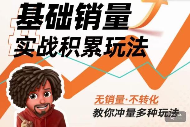 内功丨淘系基础销量实战积累玩法，无销量·不转化，教你冲量多种玩法-源创资源网