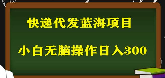 2023最新蓝海快递代发项目，小白零成本照抄也能日入300+-源创资源网