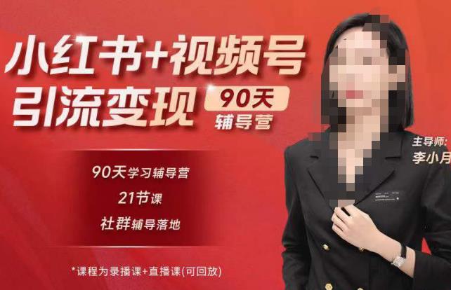 李小月小红书90天辅营导‬第七期，熟悉新媒体平台|从零到一做爆款内容|商业变现-源创资源网