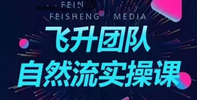 飞升团队课程自然流实操课，抖音半无人起号主播间搭建教学-源创资源网