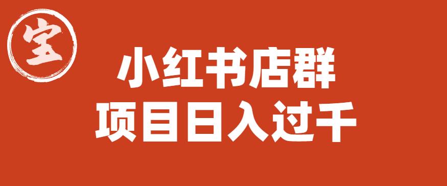 宝哥小红书店群项目，日入过千（图文教程）【揭秘】-源创资源网