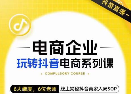 玺承·电商企业玩转抖音电商系列课，6大维度，6位老师，线上揭秘抖音商家入局SOP-源创资源网