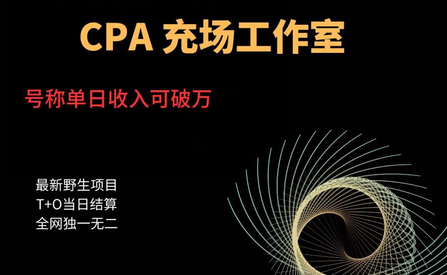 cpa充场工作室，号称单日收入10000+（揭秘）-源创资源网