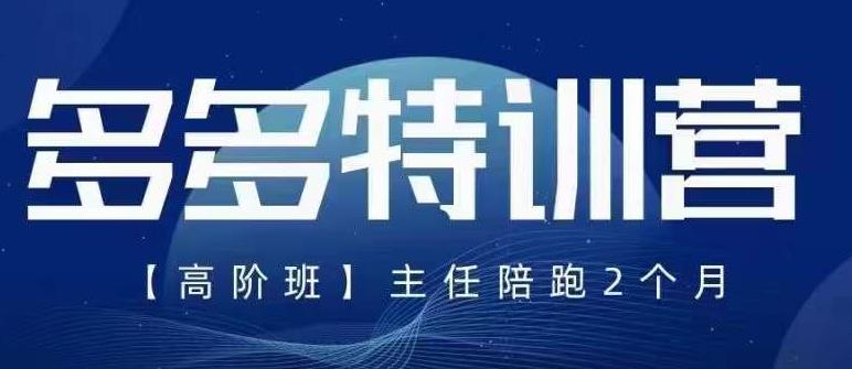 纪主任·5月最新多多特训营高阶班，玩法落地实操，多多全掌握-源创资源网