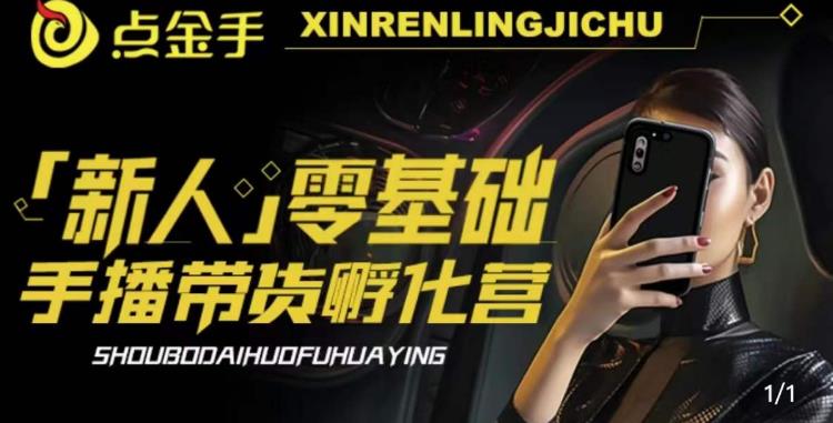 2023点金手·新人零基础手播带货孵化营：账号运营篇+主播话术篇+数据流量篇等-源创资源网