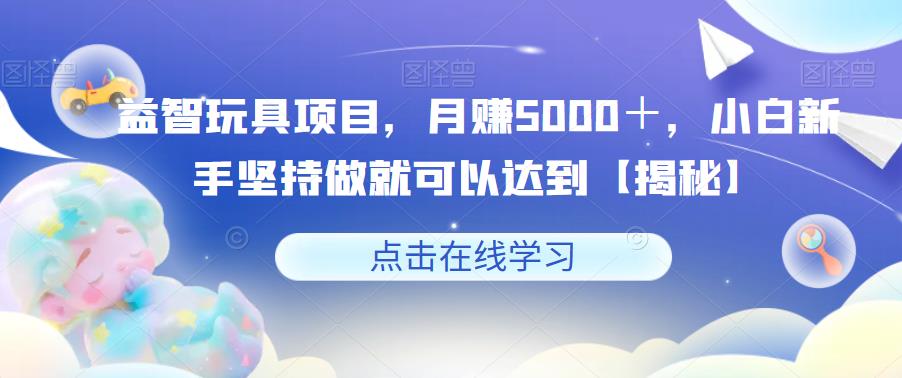 益智玩具项目，月赚5000＋，小白新手坚持做就可以达到【揭秘】-源创资源网