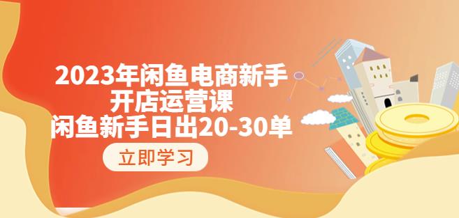 2023年闲鱼电商新手开店运营课：闲鱼新手日出20-30单（18节-实战干货）-源创资源网