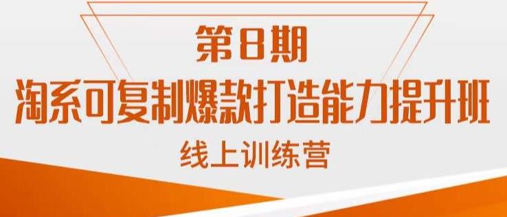 淘系可复制爆款打造能力提升班，这是一套可复制的打爆款标准化流程-源创资源网