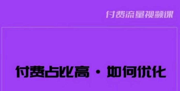 波波-付费占比高，如何优化？只讲方法，不说废话，高效解决问题！-源创资源网