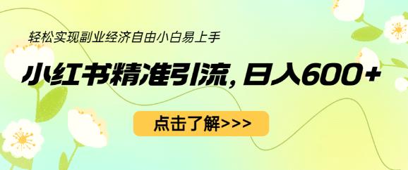 小红书精准引流，小白日入600+，轻松实现副业经济自由（教程+1153G资源）-源创资源网