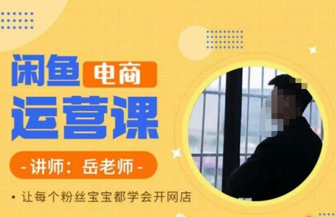 岳老师·闲鱼电商运营课，让每个粉丝宝宝都学会开网店-源创资源网