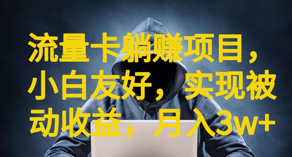 流量卡躺赚项目，小白友好，开设后台，实现被动收益，只要出卡，就能一直赚钱，利润高昂【揭秘】-源创资源网