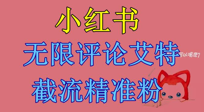 小红书无限评论艾特截流精准粉（软件+教程）-源创资源网