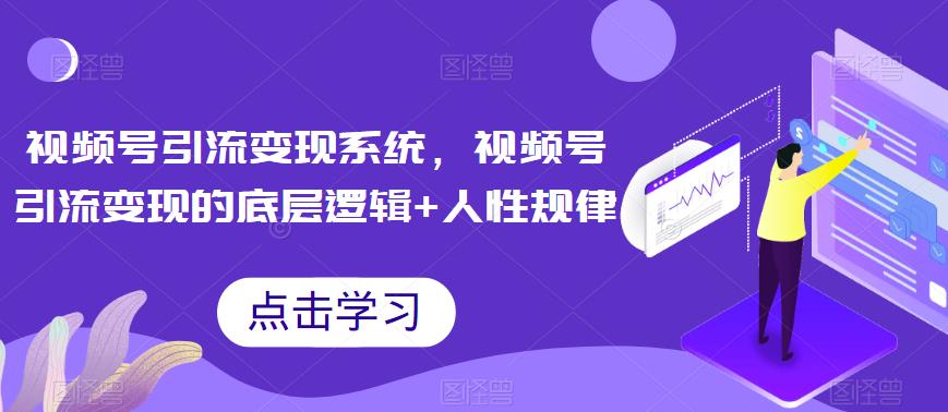 视频号引流变现系统，视频号引流变现的底层逻辑+人性规律-源创资源网