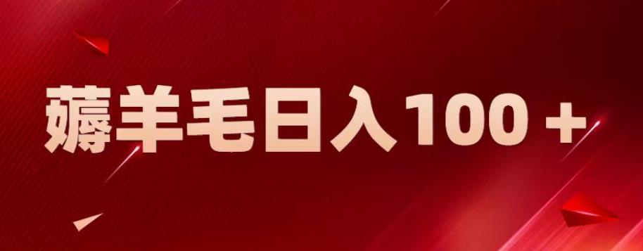 新平台零撸薅羊毛，一天躺赚100＋，无脑复制粘贴【揭秘】-源创资源网
