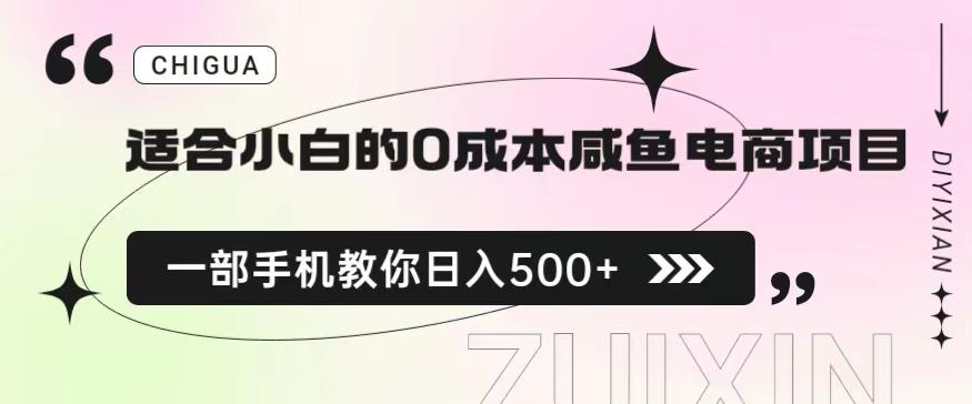 适合小白的0成本闲鱼电商项目，一部手机，教你如何日入500+的保姆级教程【揭秘】-源创资源网