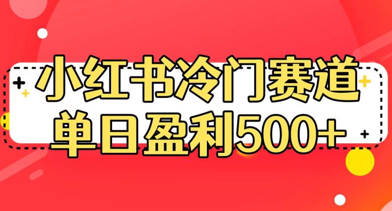小红书冷门赛道，单日盈利500+【揭秘】-源创资源网