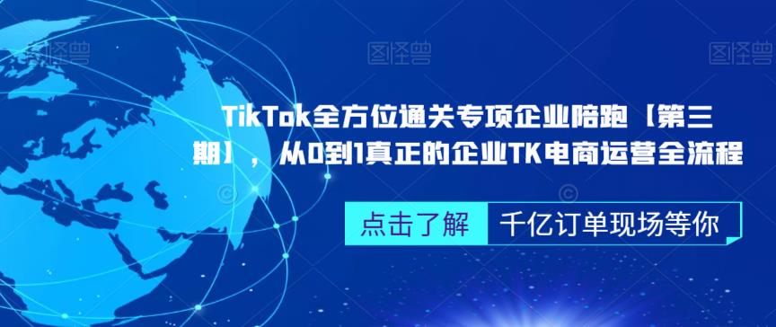 ‎TikTok全方位通关专项企业陪跑【第三期】，从0到1真正的企业TK电商运营全流程-源创资源网