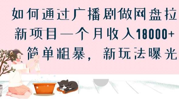 如何通过广播剧做网盘拉新项目一个月收入18000+，简单粗暴，新玩法曝光【揭秘】-源创资源网