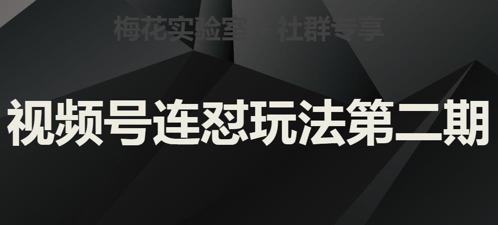 梅花实验室社群视频号连怼玩法第二期，实操讲解全部过程-源创资源网