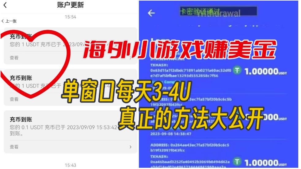 海外小游戏美金项目真正可以达到3-4U单窗口的方法，单台电脑收入300+【揭秘】-源创资源网